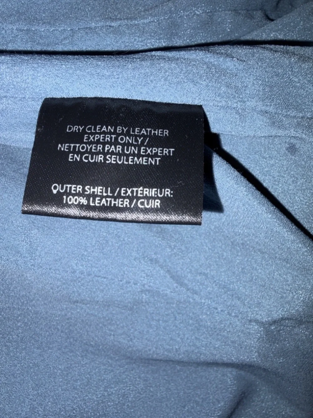 LAMARQUE Donna Blue Leather Moto Jacket XS - Picture 6 of 7